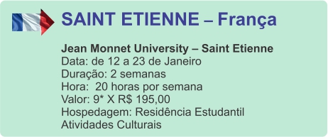 Intercâmbio para Saint Etienne - França
