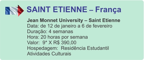 Intercâmbio para Saint Etienne - França